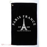 Paris France Golf Towel thumb 0