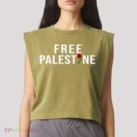 Palestine Free Palestine Free Gaza Palestine Garment-Dyed Women's Muscle Tee thumb 2
