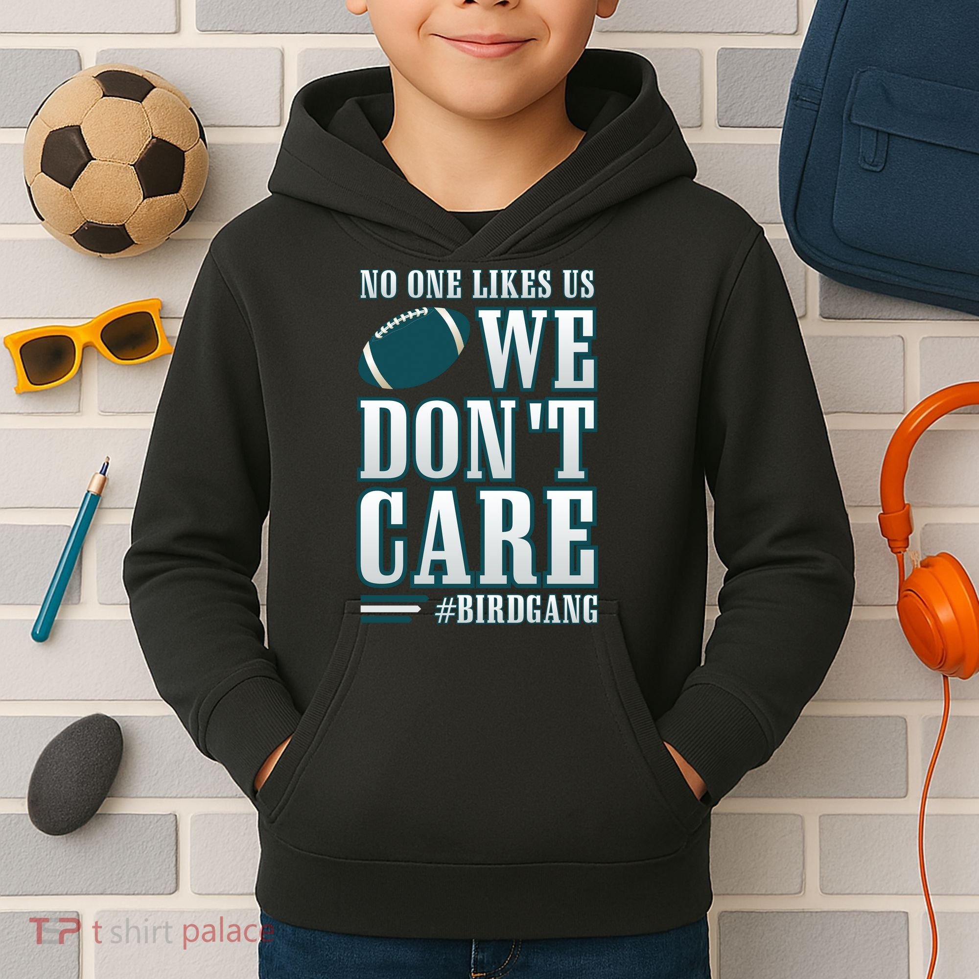 Philly Football Philadelphia Bird Gang Fly Eagles Fly Kids Hoodie