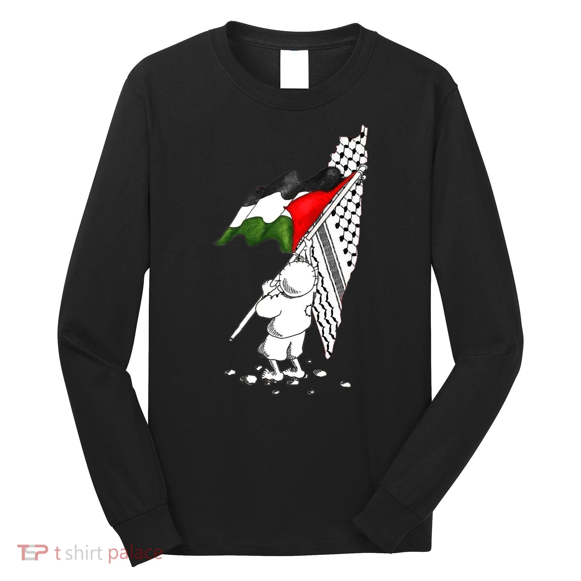 Palestine Free Palestine In Arabic Free Gaza Palestine Strong Long Sleeve Shirt