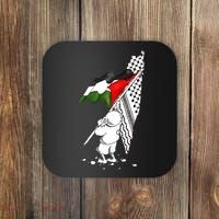 Palestine Free Palestine In Arabic Free Gaza Palestine Strong Coaster thumb 0