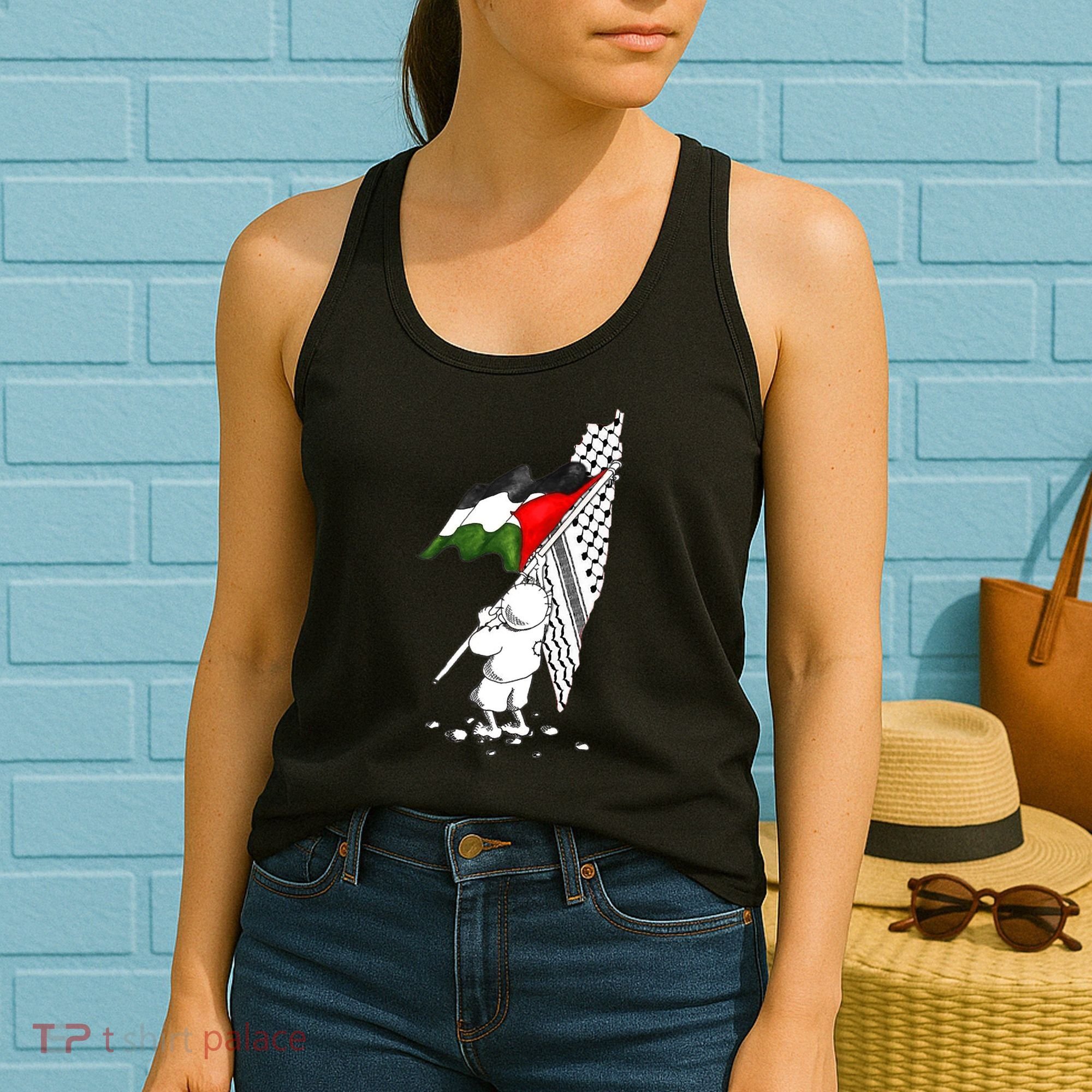 Palestine Free Palestine In Arabic Free Gaza Palestine Strong Women's Tank Top