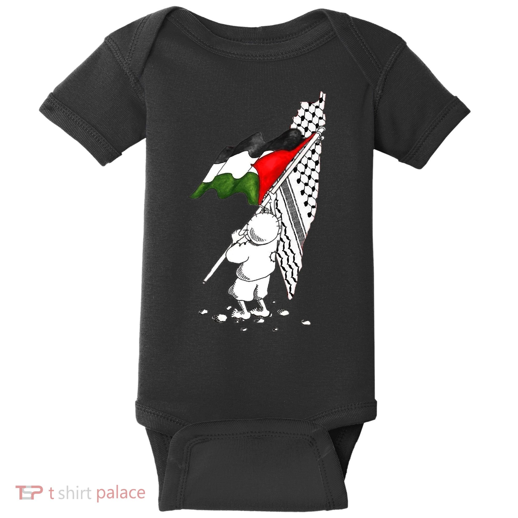 Palestine Free Palestine In Arabic Free Gaza Palestine Strong Baby Bodysuit