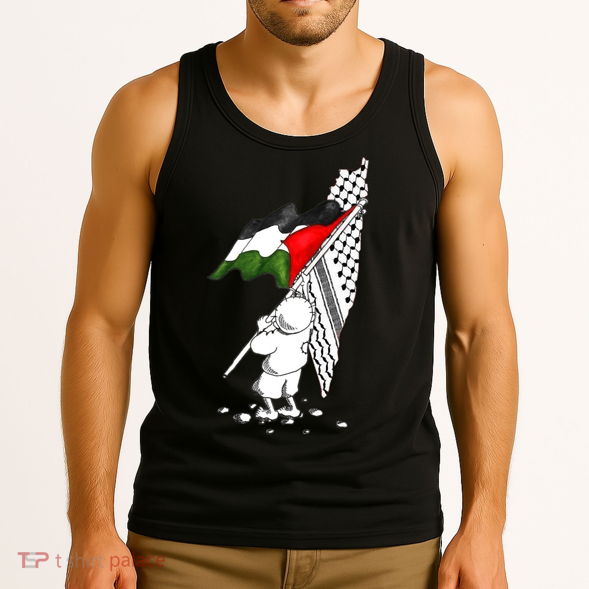 Palestine Free Palestine In Arabic Free Gaza Palestine Strong Tank Top