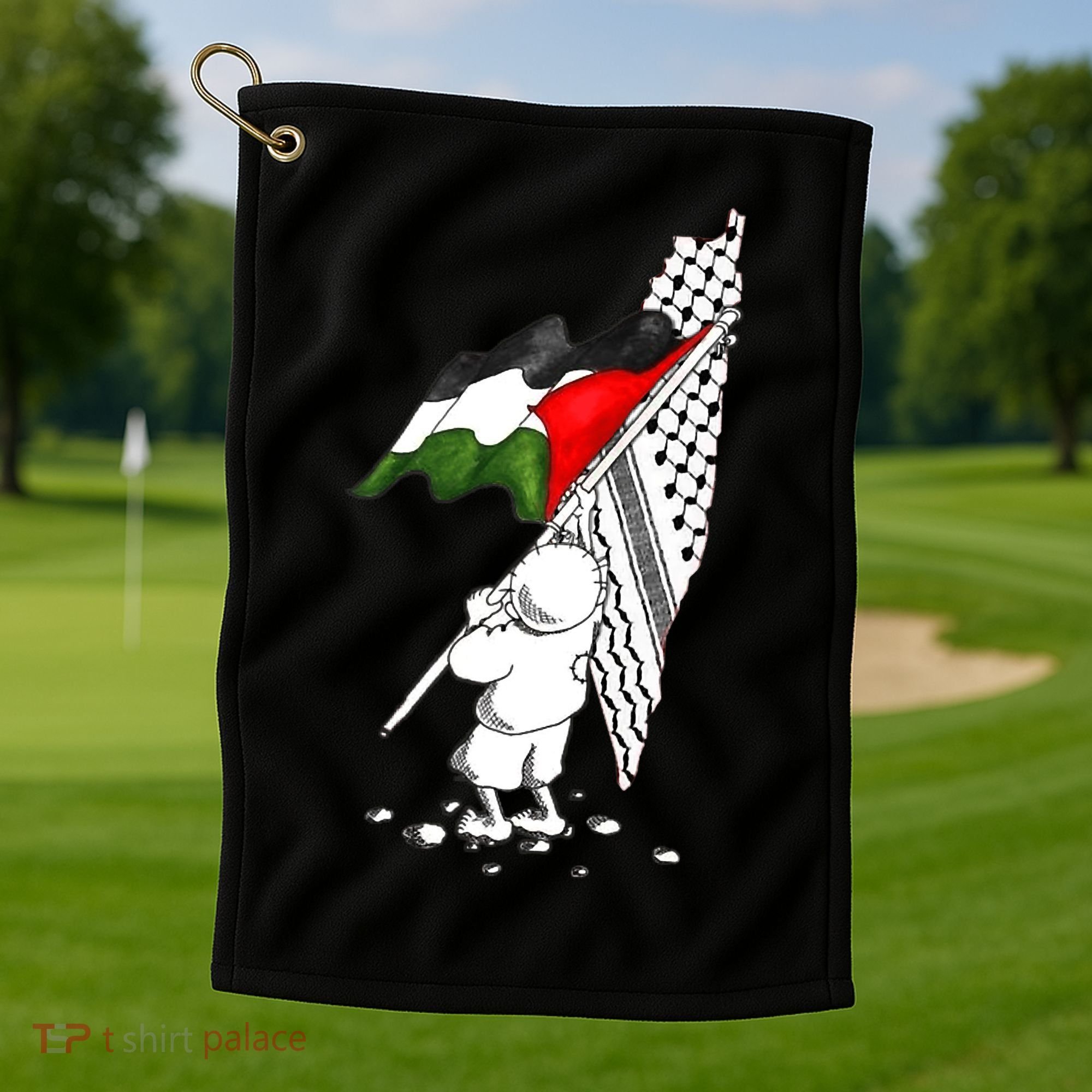 Palestine Free Palestine In Arabic Free Gaza Palestine Strong Golf Towel