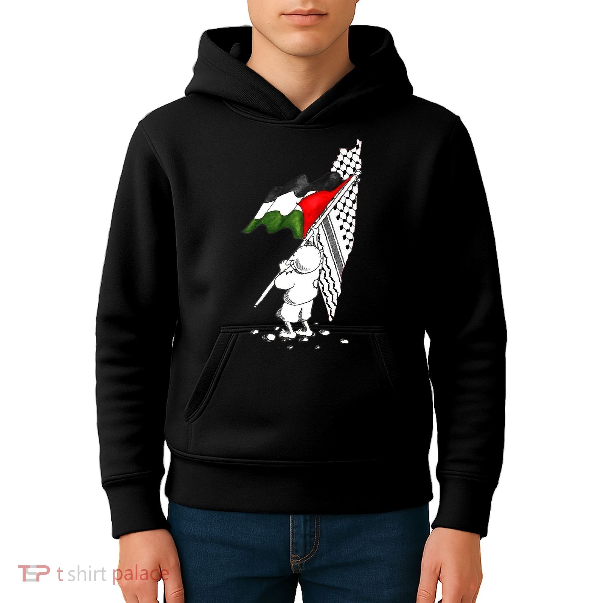 Palestine Free Palestine In Arabic Free Gaza Palestine Strong Kids Hoodie