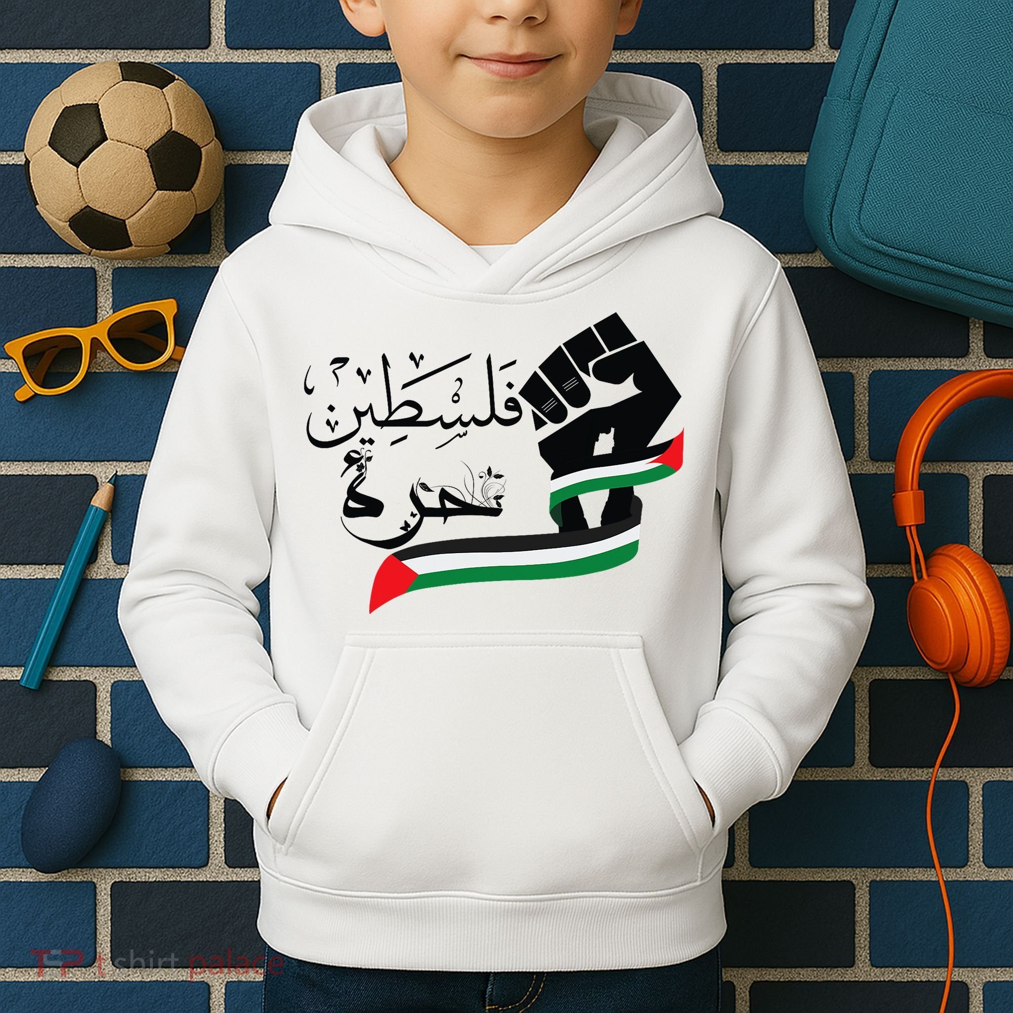 Palestine Free Palestine In Arabic Free Gaza Support Palestine Kids Hoodie