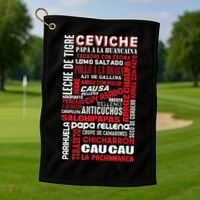 Peruvian Food Peru Foodie Chef Gastronomy Golf Towel thumb 1