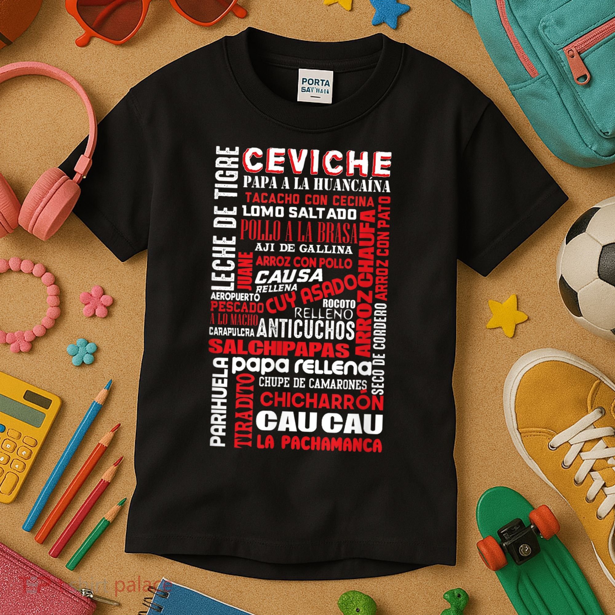 Peruvian Food Peru Foodie Chef Gastronomy Kids T-Shirt