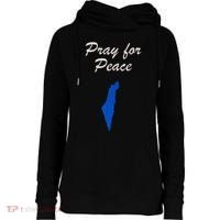 Pray for Peace in the Middle East Pray for Peace in Israel Womens Funnel Neck Pullover Hood thumb 0
