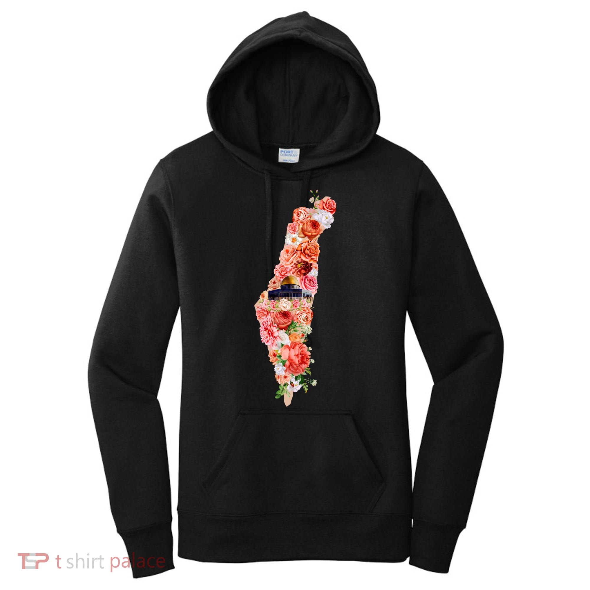 Palestine Free Palestine Gaza Floral Palestine Flag Arabic Gift Women's Hoodie