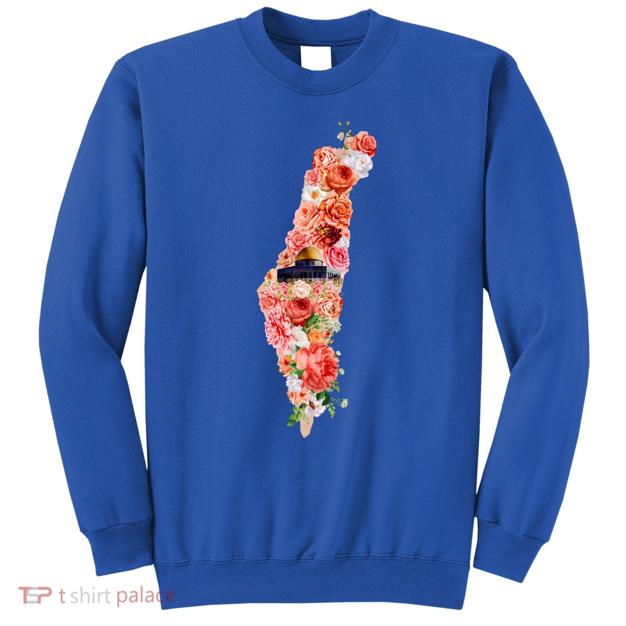 Palestine Free Palestine Gaza Floral Palestine Flag Arabic Gift Sweatshirt