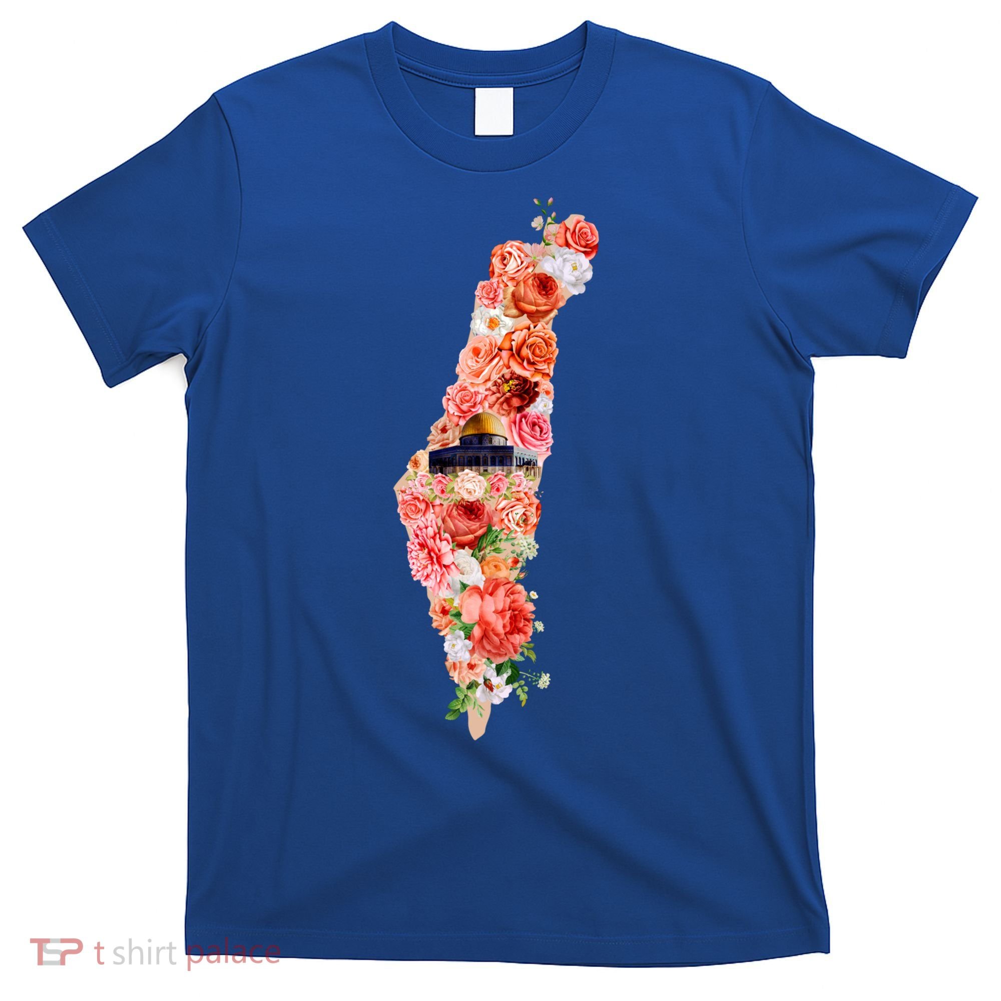 Palestine Free Palestine Gaza Floral Palestine Flag Arabic Gift T-Shirt