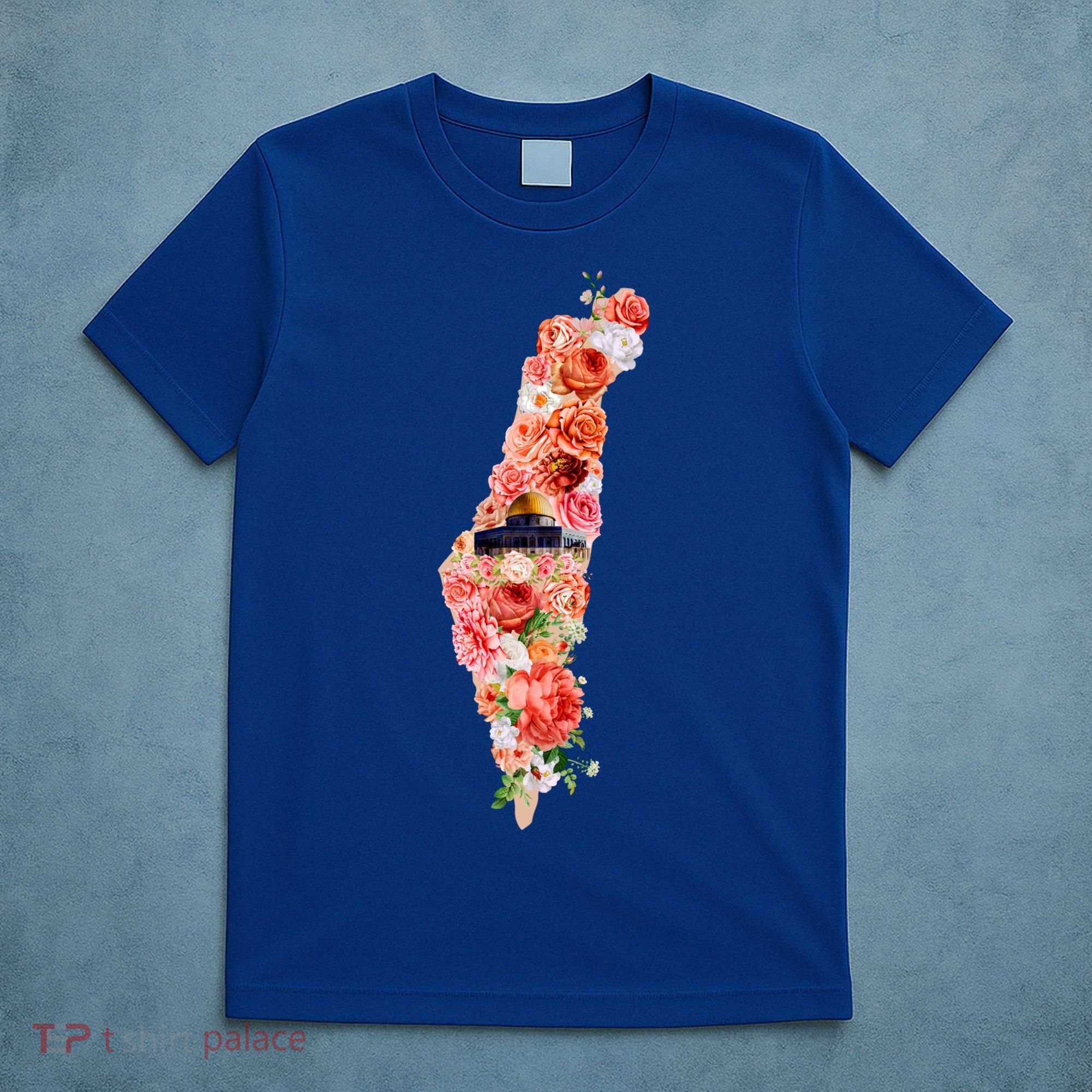Palestine Free Palestine Gaza Floral Palestine Flag Arabic Gift T-Shirt