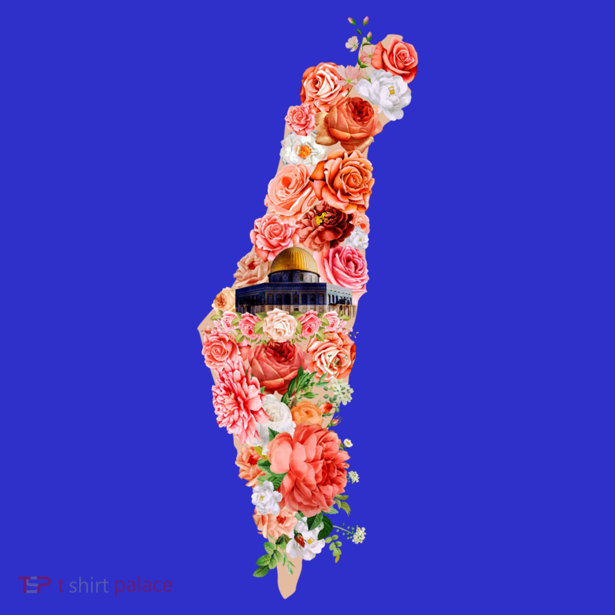 Palestine Free Palestine Gaza Floral Palestine Flag Arabic Gift T-Shirt