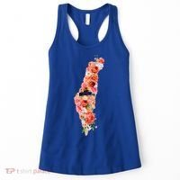 Palestine Free Palestine Gaza Floral Palestine Flag Arabic Gift Women's Tank Top thumb 0