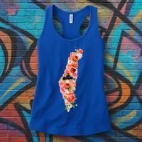 Palestine Free Palestine Gaza Floral Palestine Flag Arabic Gift Women's Tank Top thumb 3