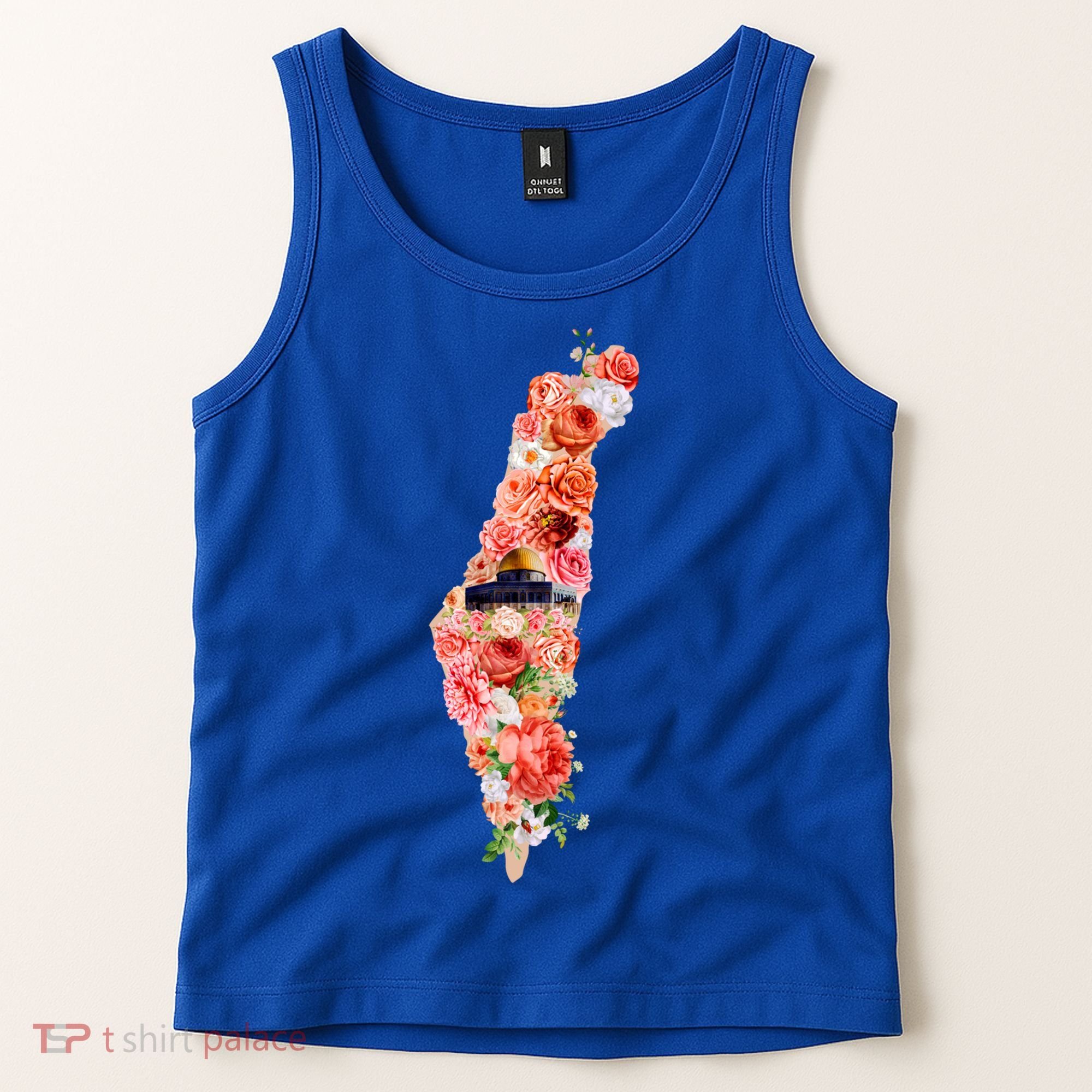 Palestine Free Palestine Gaza Floral Palestine Flag Arabic Gift Tank Top