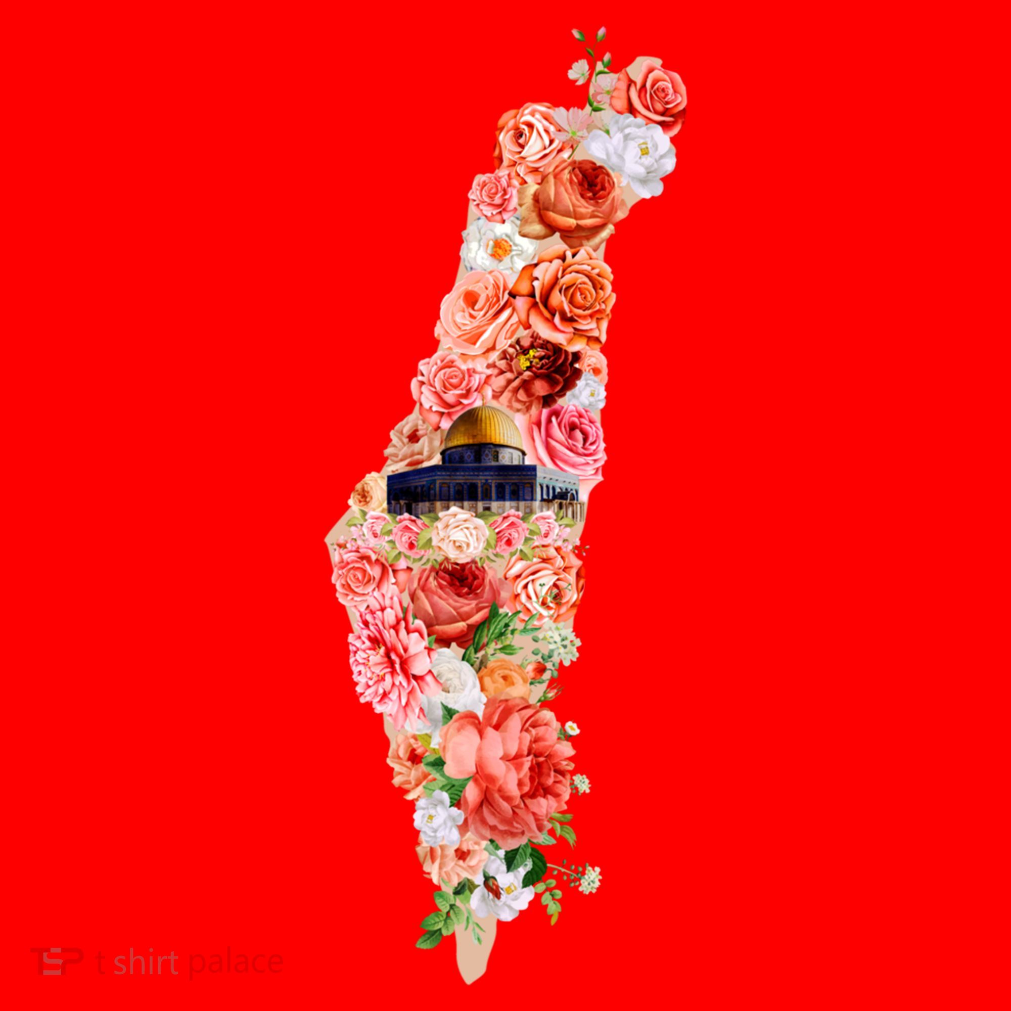 Palestine Free Palestine Gaza Floral Palestine Flag Arabic Gift Santa Hat