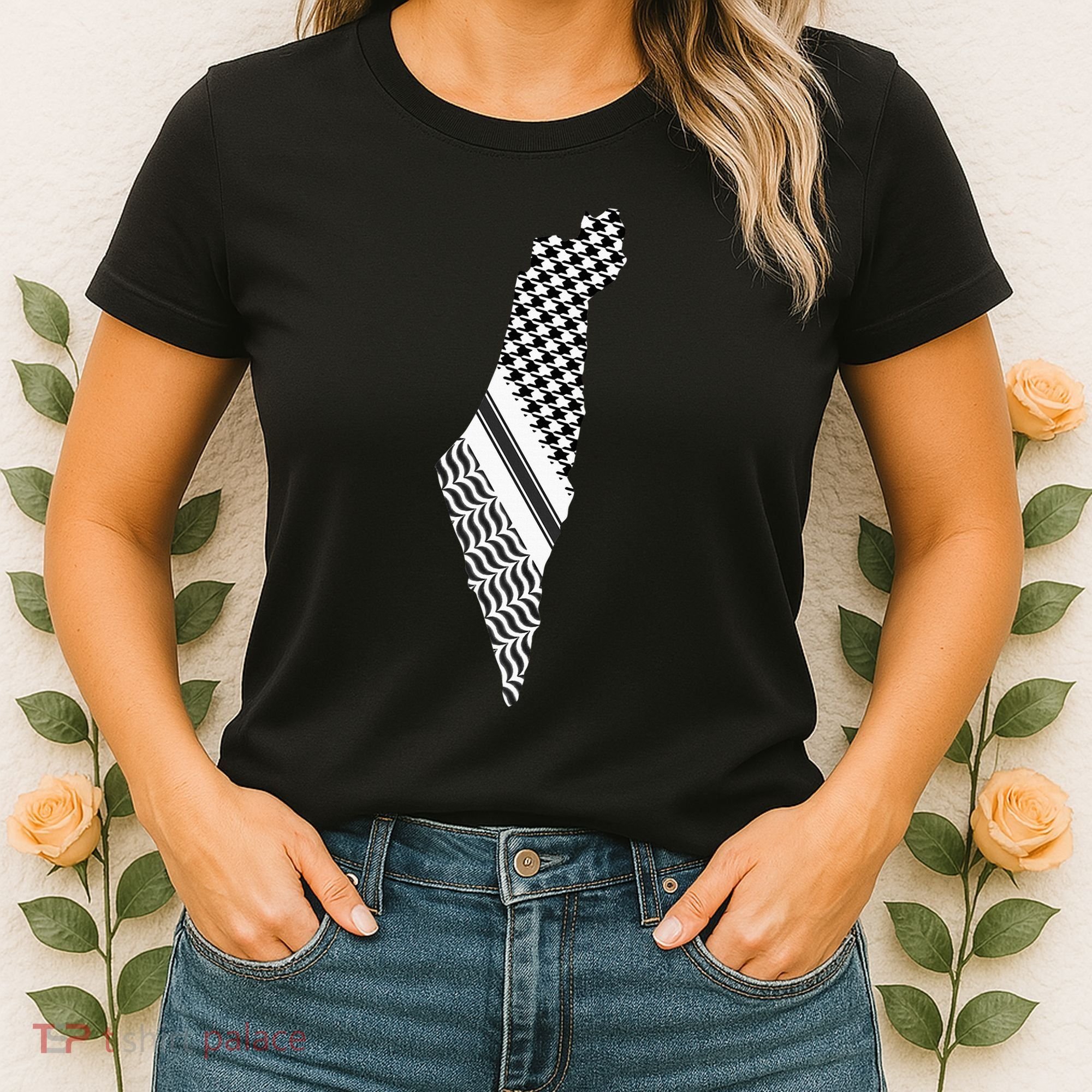 Palestine Free Palestine Free Gaza Palestine Flag Arabic Women's T-Shirt