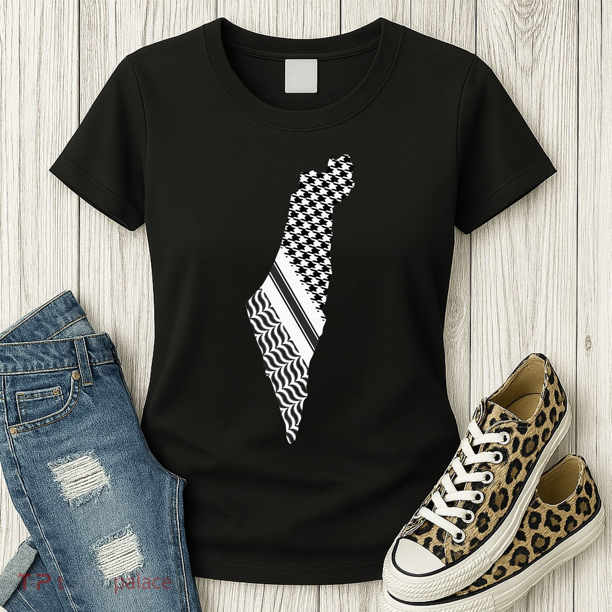 Palestine Free Palestine Free Gaza Palestine Flag Arabic Women's T-Shirt