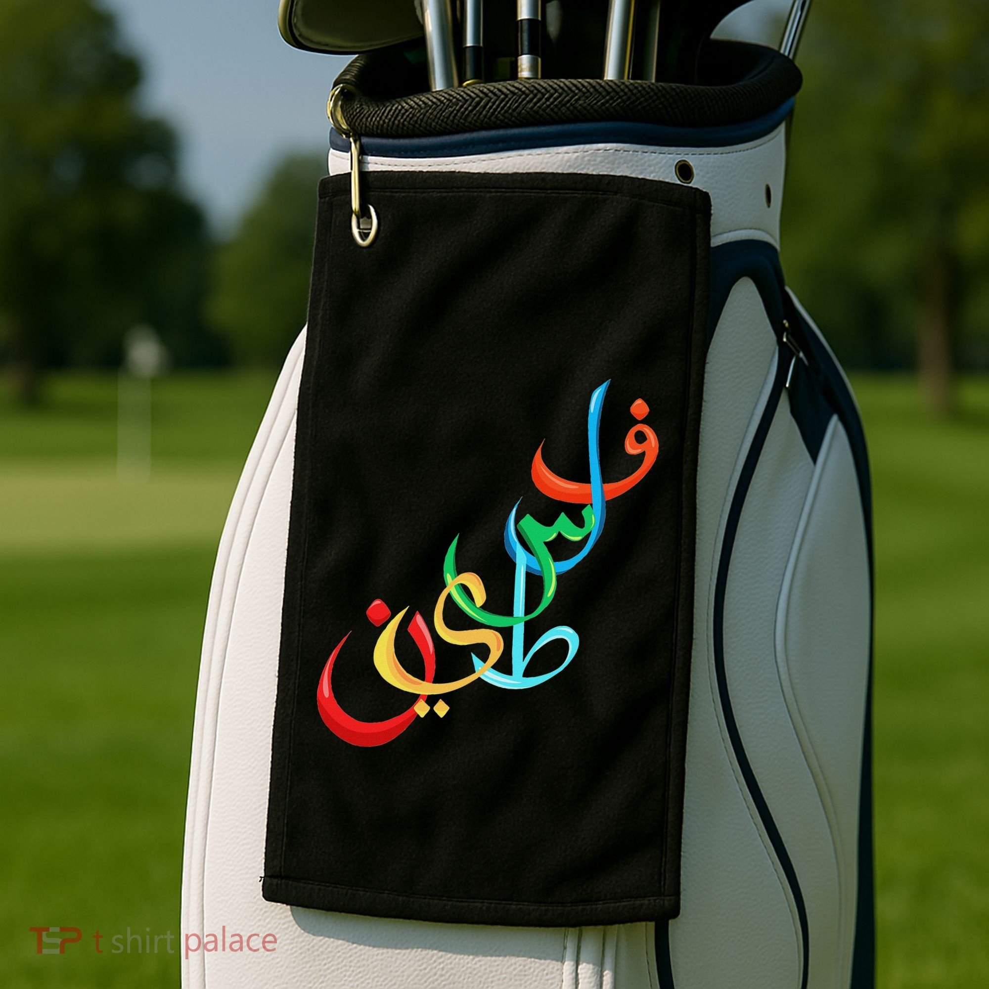 Palestine Free Palestine In Arabic Free Gaza Palestine Flag Golf Towel