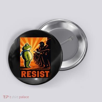 Portland Frog Protest Resist Poster Design Button