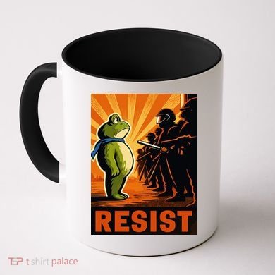 Portland Frog Protest Resist Poster Design Coffee Mug