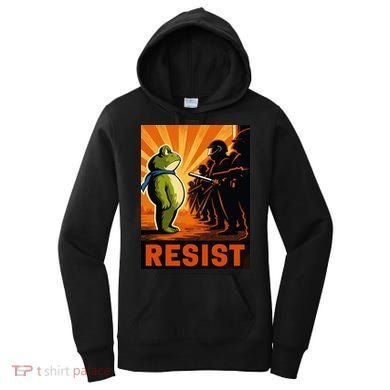 Portland Frog Protest Resist Poster Design Women's Hoodie