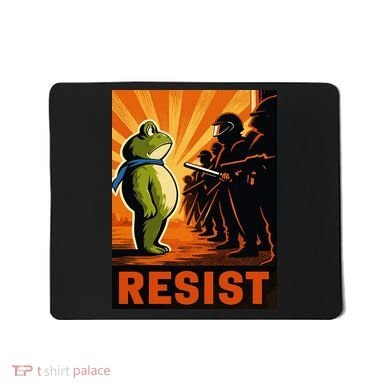 Portland Frog Protest Resist Poster Design Mousepad