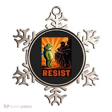 Portland Frog Protest Resist Poster Design Ornament