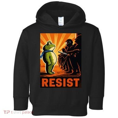 Portland Frog Protest Resist Poster Design Toddler Hoodie