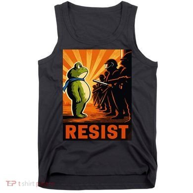 Portland Frog Protest Resist Poster Design Tank Top