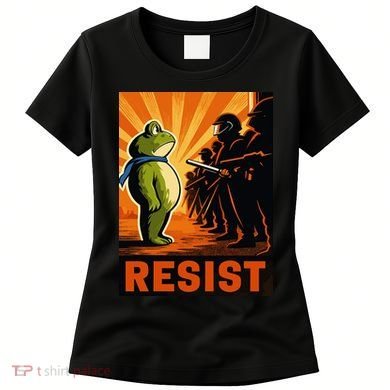 Portland Frog Protest Resist Poster Design Women's T-Shirt