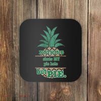 Psych! Funny Quote Nothing Shuts My Pie Hole But Pie. Coaster thumb 0