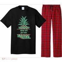 Psych! Funny Quote Nothing Shuts My Pie Hole But Pie. Pajama Set thumb 0