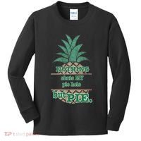 Psych! Funny Quote Nothing Shuts My Pie Hole But Pie. Kids Long Sleeve Shirt thumb 0