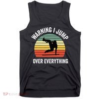 Parkour Free Running Parkour Warning I Jump Over Everything Tank Top thumb 0