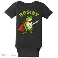 Portland Frog Resist Anti ICE Fascism Protest Baby Bodysuit thumb 0