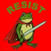 Portland Frog Resist Anti ICE Fascism Protest Santa Hat thumb 1