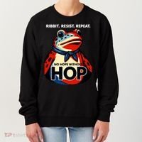 Portland Frog Ribbit Resist Repeat No Hope Without Hop Women's Sweatshirt thumb 0