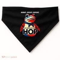 Portland Frog Ribbit Resist Repeat No Hope Without Hop USA-Made Doggie Bandana thumb 0
