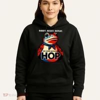 Portland Frog Ribbit Resist Repeat No Hope Without Hop Hoodie thumb 5