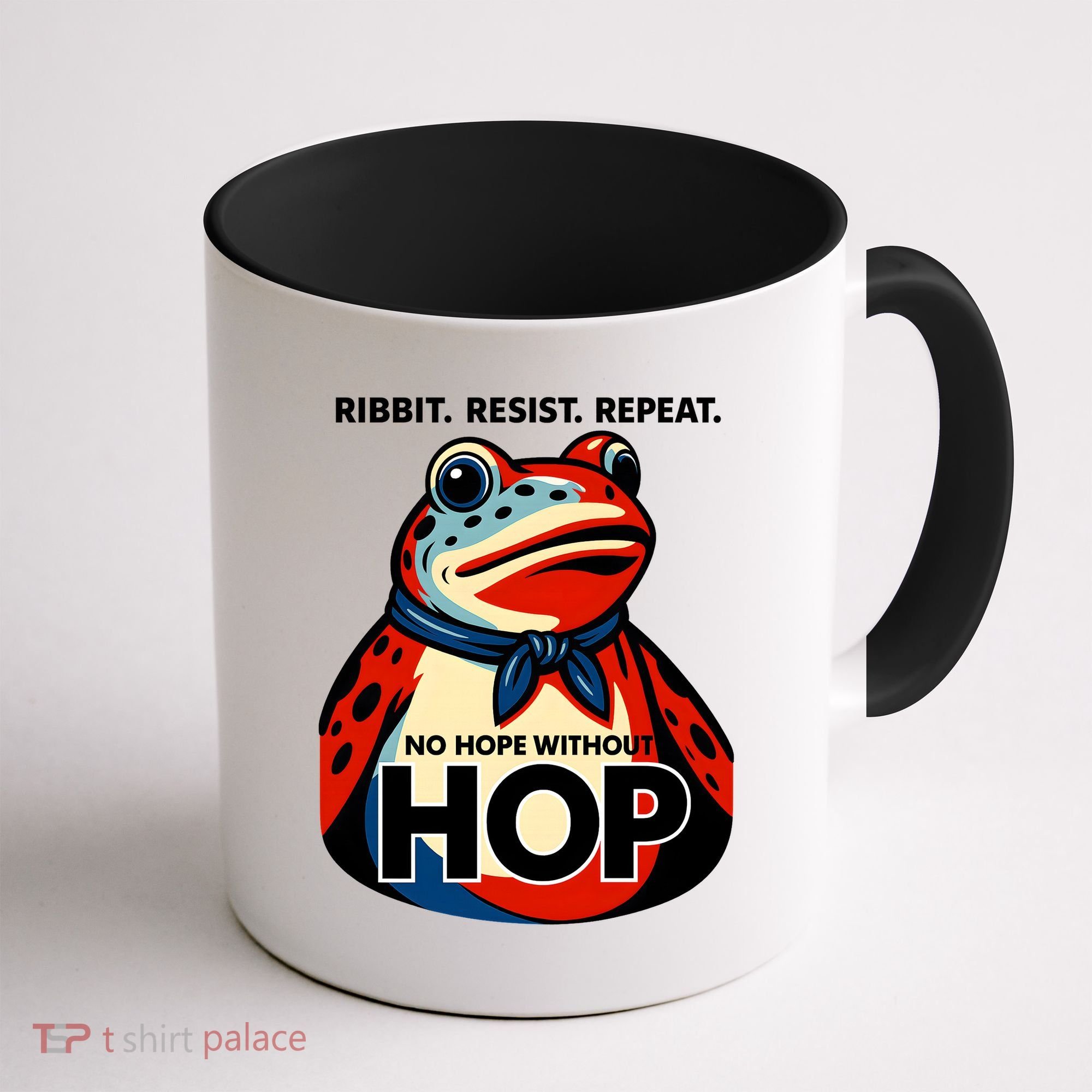 Portland Frog Ribbit Resist Repeat No Hope Without Hop Coffee Mug