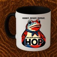 Portland Frog Ribbit Resist Repeat No Hope Without Hop Coffee Mug thumb 2