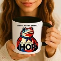Portland Frog Ribbit Resist Repeat No Hope Without Hop Coffee Mug thumb 3