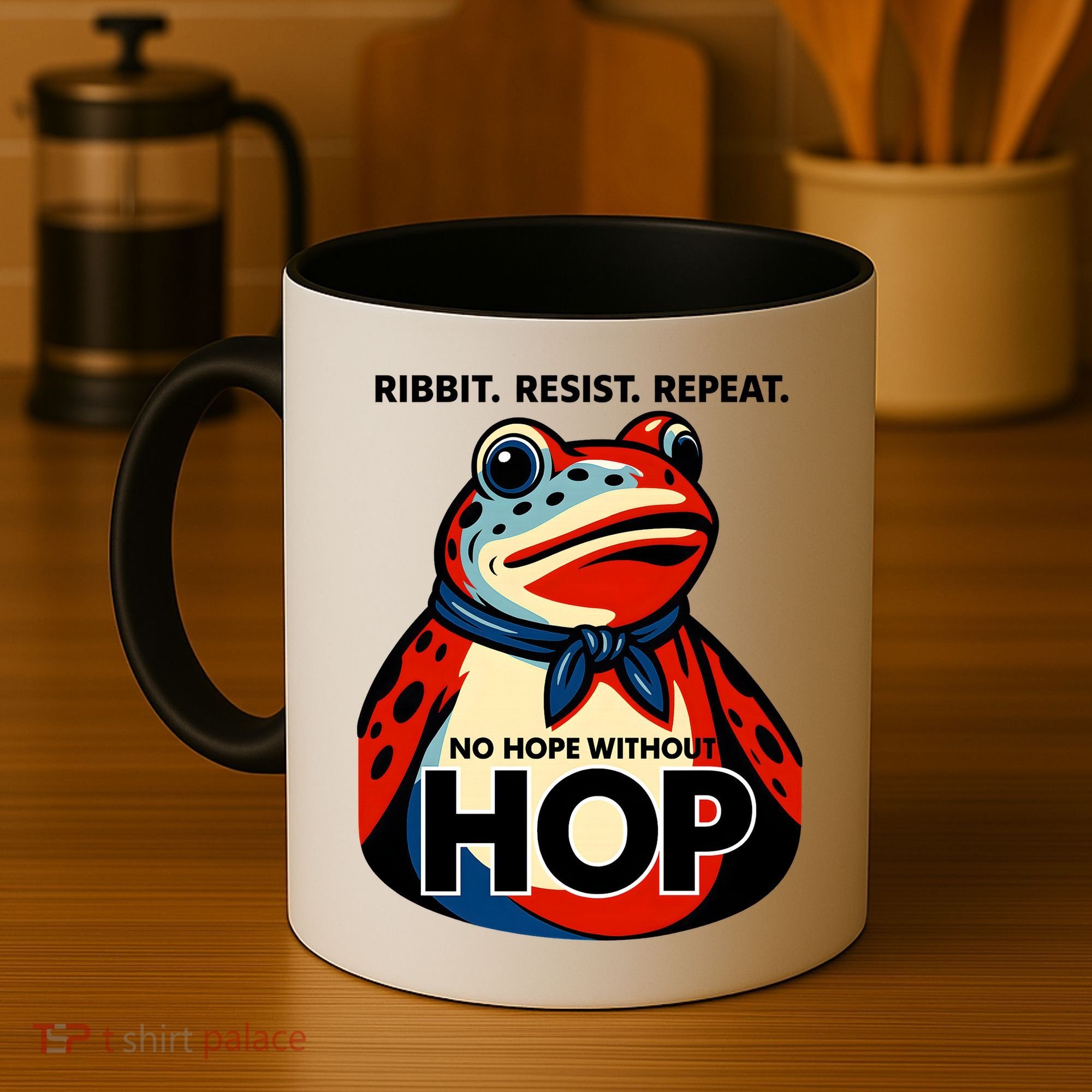 Portland Frog Ribbit Resist Repeat No Hope Without Hop Coffee Mug