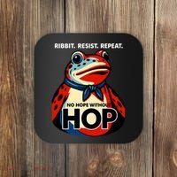 Portland Frog Ribbit Resist Repeat No Hope Without Hop Coaster thumb 0