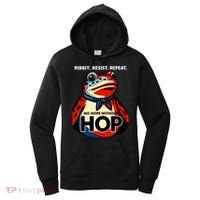 Portland Frog Ribbit Resist Repeat No Hope Without Hop Women's Hoodie thumb 0