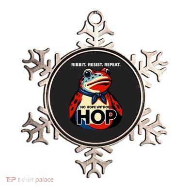 Portland Frog Ribbit Resist Repeat No Hope Without Hop Ornament